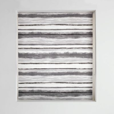 Collection Wash Stripe Daylight Roller Blind - 4ft - Grey.